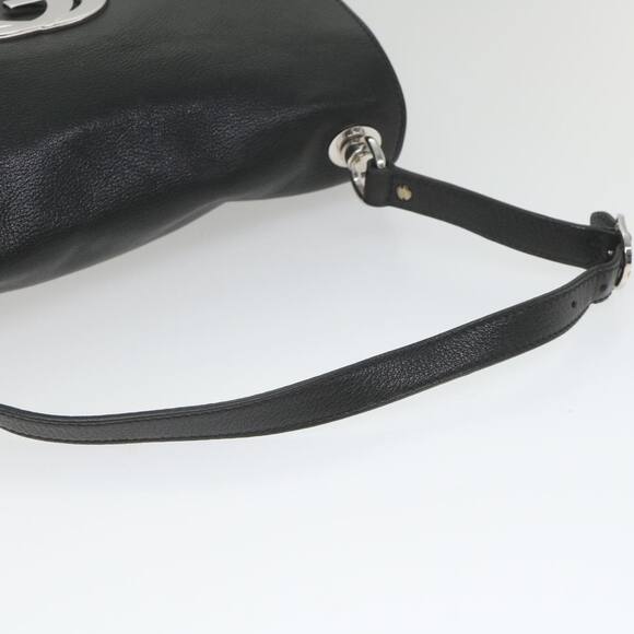GUCCI Interlocking Shoulder Bag Leather Black - Picture 7 of 16